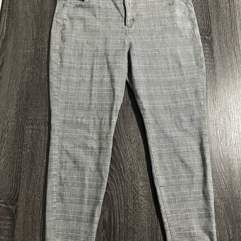 Gray Plaid Pants